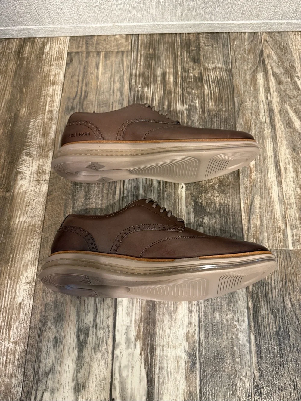 Cole Haan Men’s OG Energy One Brown Leather Wingtip Oxford Size 10